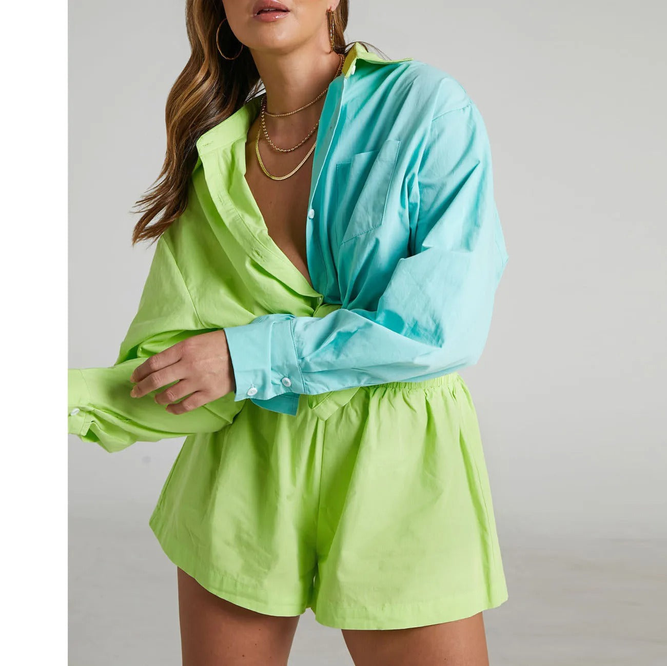 Harper | Stylish Two-Piece Blouse & Shorts Set